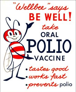 Polio vaccine poster from 1963 Credit: Wikimedia